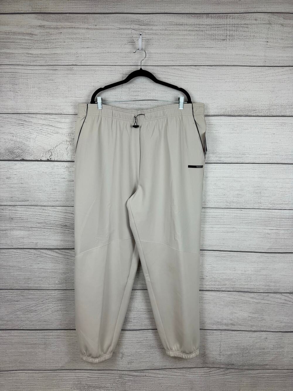 Reebok Men's Cream Slim Commuter Sweat Jogger Pants Size 3XL